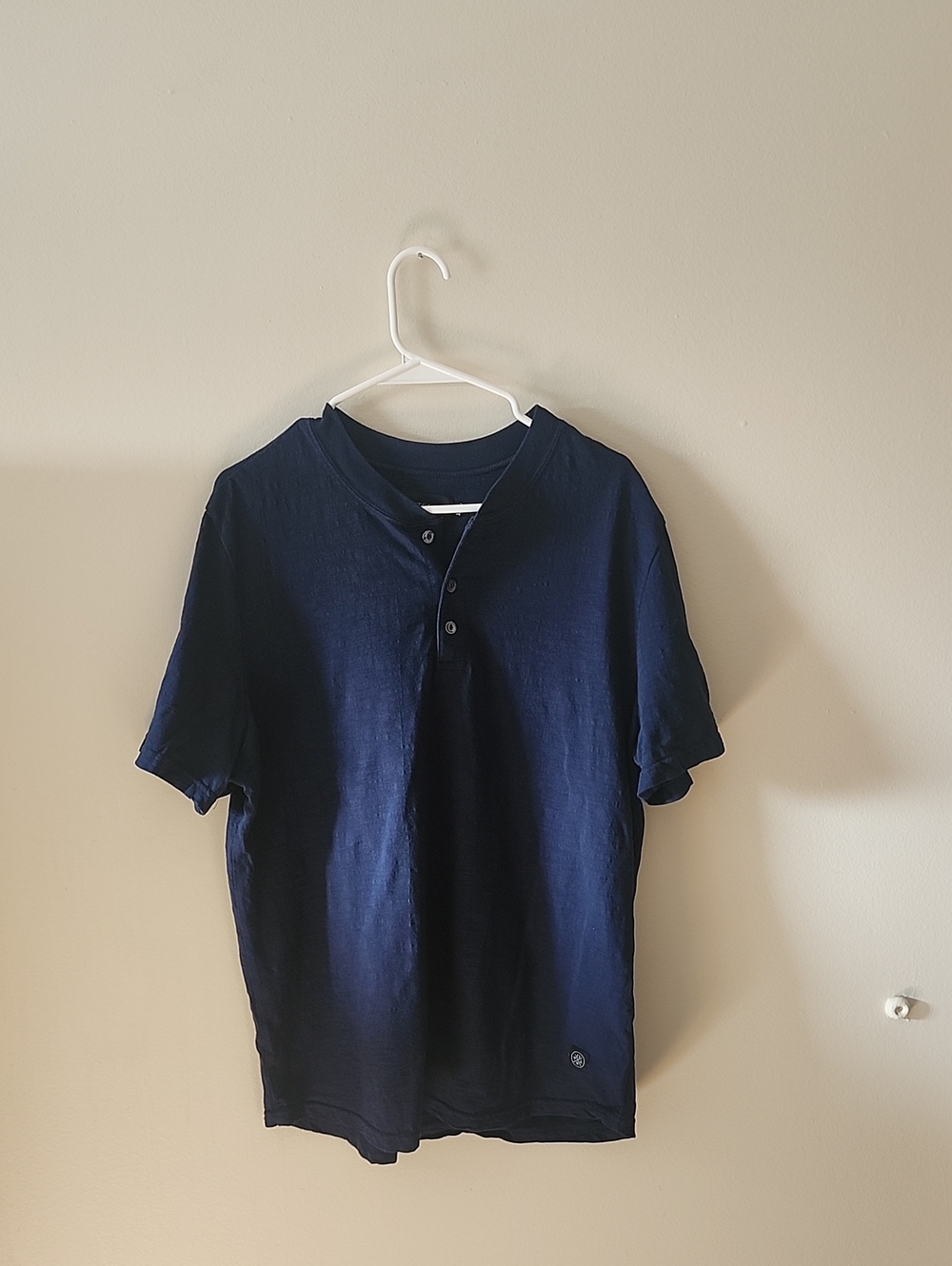Men's Short-Sleeve Navy Henley Shirt